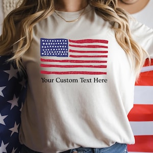 Custom American Flag Shirt, July 4th Freedom Shirt, 4th of July Shirt, Independence Shirt, Proud American Gift, Memorial Day, Freedom Shirt image 3