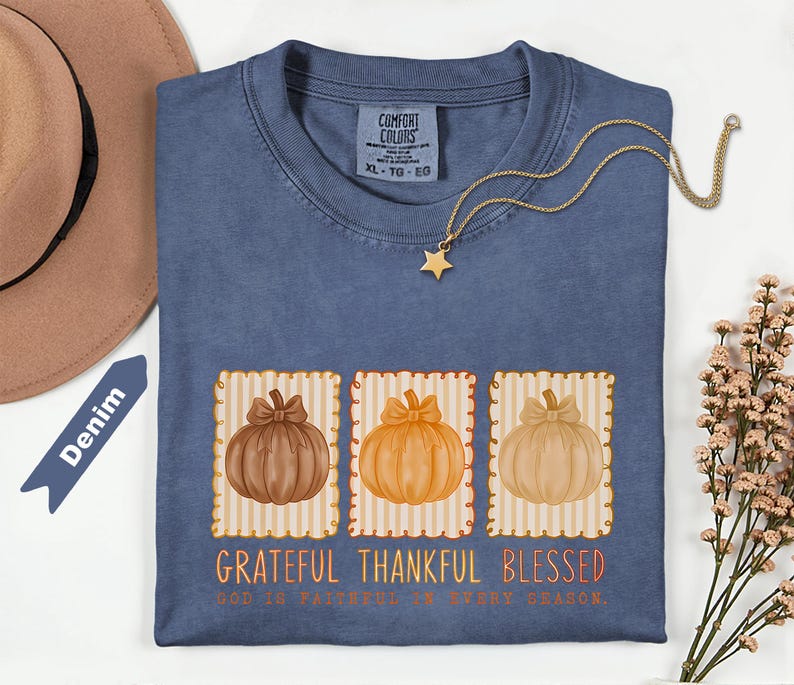 Comfort Colors Shirt Fall Shirt, Fall For Jesus Shirt, Comfort Colors Autumn Shirt, Thankful Shirt, Christian apparel, Jesus fall shirt zdjęcie 7
