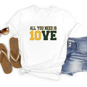 All You Need is Love Packers Shirt, Unisex Shirt, Gift For Her, All You Need Is Jordan Love Football Shirt, Football Lover Shirt afbeelding 1