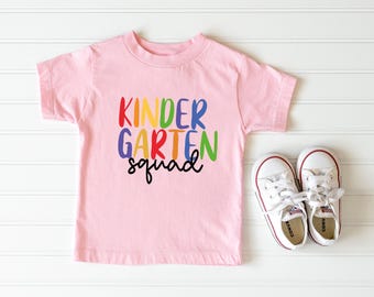 Kindergarten Squad Shirt, Hello Kindergarten Shirt, Kindergarten Team, First Day Of School, Back To School Shirt, Gifts for Back to School