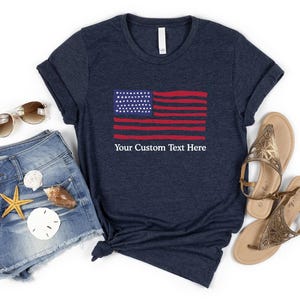 Custom American Flag Shirt, July 4th Freedom Shirt, 4th of July Shirt, Independence Shirt, Proud American Gift, Memorial Day, Freedom Shirt image 4