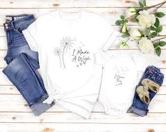 I Made a Wish Mama Shirt, I Came True Baby OnesieMothers Day Shirt, Mothers Day Matching Shirts, Matching Mommy and Me Outfits, Gift for Mom