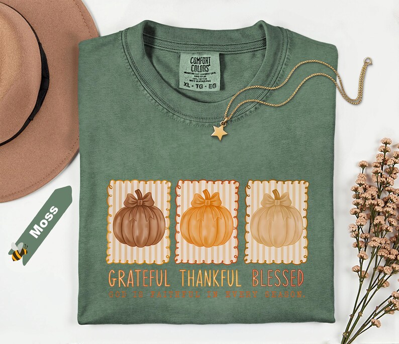 Comfort Colors Shirt Fall Shirt, Fall For Jesus Shirt, Comfort Colors Autumn Shirt, Thankful Shirt, Christian apparel, Jesus fall shirt zdjęcie 4