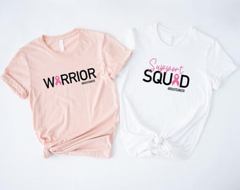 Breast Cancer Support Squad Shirt, Cancer Awareness Shirt, Support Team Shirt, Breast Cancer Tee, Warrior Shirt, Cancer Fighter,Motivational