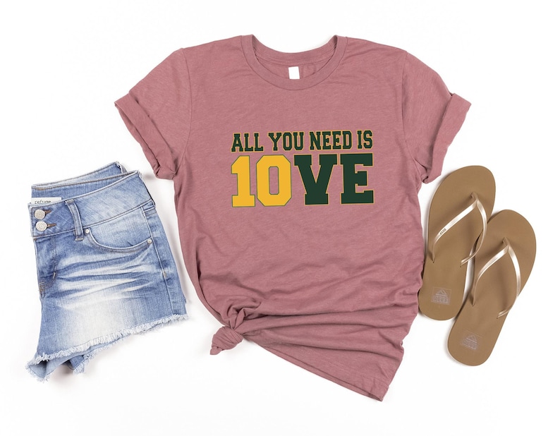 All You Need is Love Packers Shirt, Unisex Shirt, Gift For Her, All You Need Is Jordan Love Football Shirt, Football Lover Shirt afbeelding 5