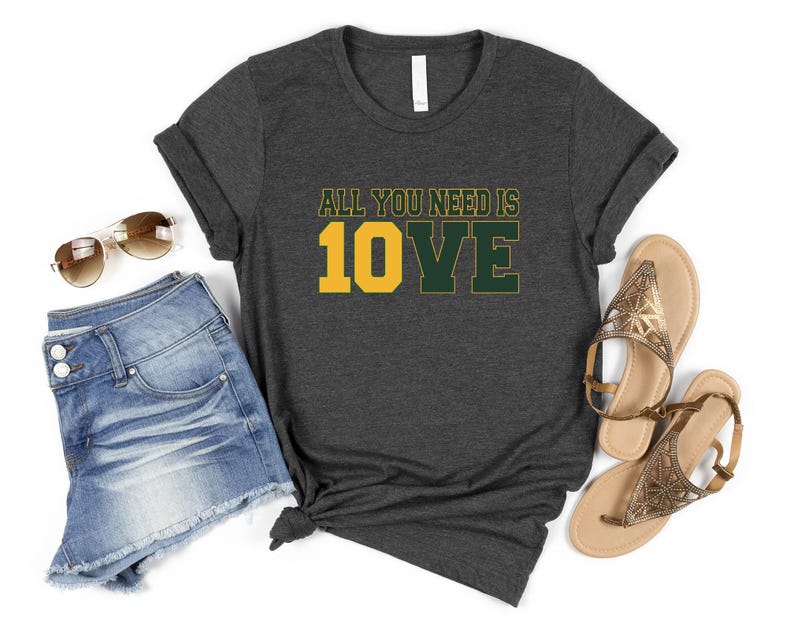 All You Need is Love Packers Shirt, Unisex Shirt, Gift For Her, All You Need Is Jordan Love Football Shirt, Football Lover Shirt afbeelding 6