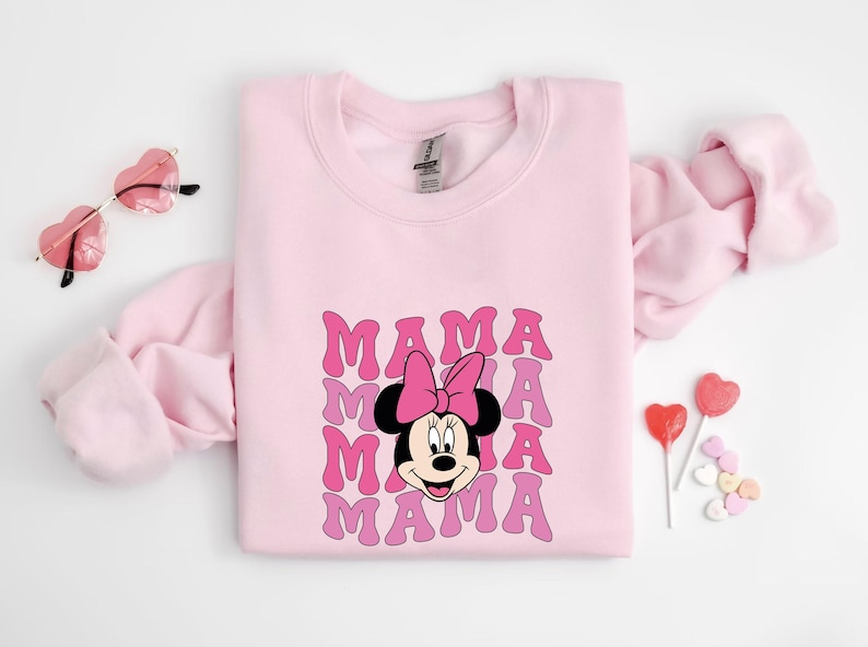 Mama Mouse Shirt, Mothers Day Shirt, Gift For Mom, Disney Mama Sweatshirt, Mama Shirt, Minnie Shirt, Mama Gift, Minnie Mouse Shirt image 1