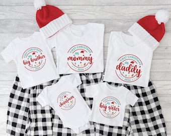 First Christmas Of Family Shirt, First Christmas As Mommy, First Christmas Family Matching Shirt, Custom Family First Christmas Shirt