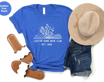 Custom Book Club Shirt, Personalized Bookish Shirt, Personalized Book Club T-shirt, Reading Club Group Shirts, Bookworm Shirt, EST Book Club