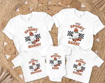 One Spooky Dude First Halloween Birthday Shirt, 1st Birthday Boy Family Matching Halloween Shirt, Spooky One Birthday Tee, Spooky Mama Shirt