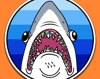 Shark With Braces sticker