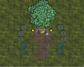 Frontier Shrine (A) Battle Map for TTRPG/VTT, (1 Floor).