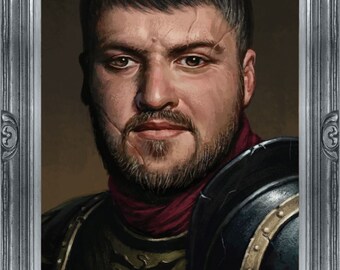 Keiran Aitken - Guard Captain, City Officials NPC card for TTRPGs and VTT.