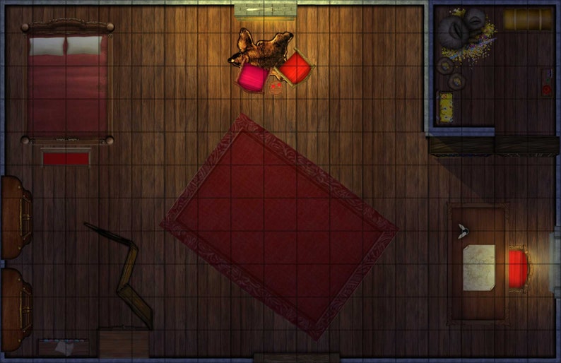 Castle Bedroom A Battle Map for TTRPG/VTT, 1 Floor. - Etsy