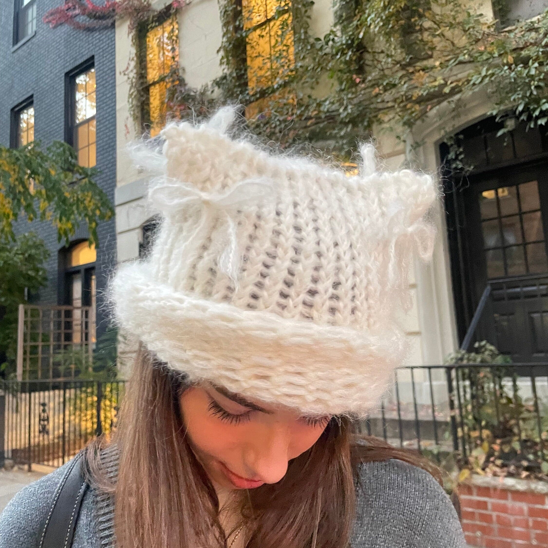 Mohair Cat Hat With Bows - Etsy Mohair Cat Hat With Bows - Etsy
