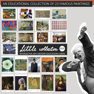 Tarjetas Educativas de Historia del Arte para Niños, PDF Imprimible, Educación en el Hogar, Juego Educativo, Educación en el Hogar Imprimible, Aprendizaje, Historia del Arte