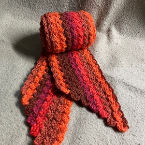 Orange Striped Scarf
