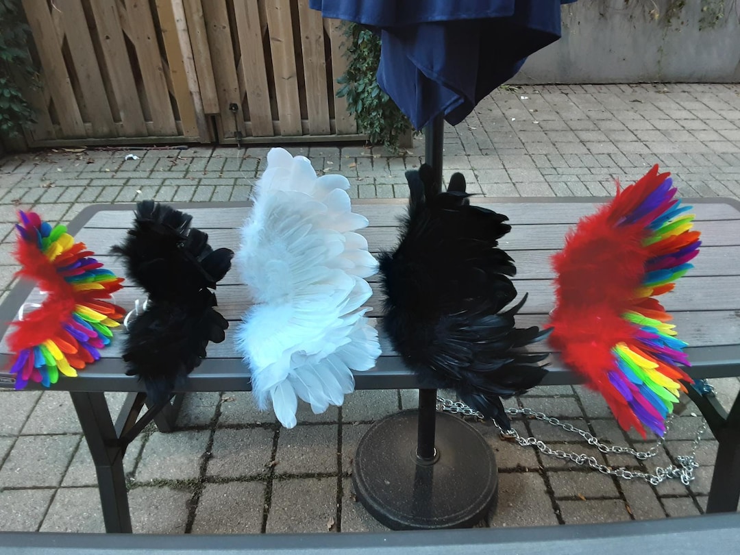 Medium Black Costume Wings Etsy