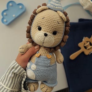 Crochet Amigurumi Lion – Handmade Soft Plush Toy | Baby Shower Gift & Nursery Decor
