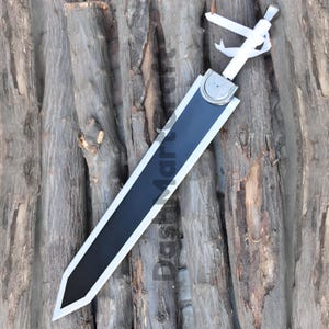 Dragon Slayer Sword From Manga/Anime Dual Finished Black With Free Sheath and Display Stand High Quality Stainless Steel Guts Sword