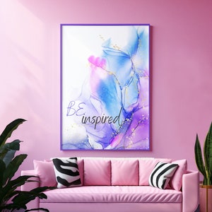 Colorful Motivational Home Office Decor, Printable Wall Art, Vibrant Motivational Quote, Motivational Digital Art Print, Digital Download