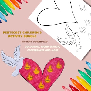 Pentecost, Children&#39;s Liturgy, Children&#39;s Worksheets, Jesus, Gospel, Kids Activities and Crafts, Bible Story, Sunday School, Homeschool