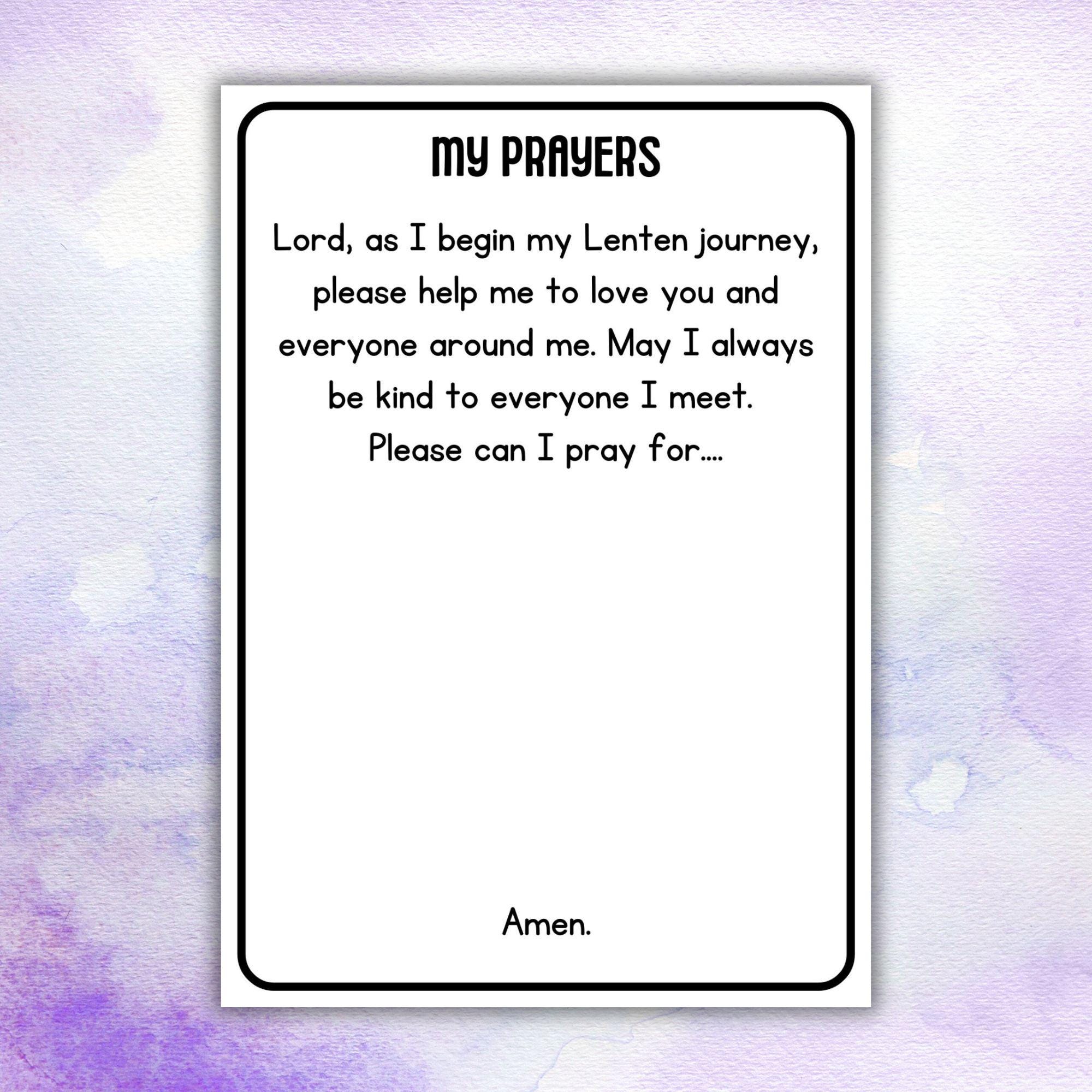 Ash Wednesday Children's Worksheets, Bible Craft for Kids, Printable ...