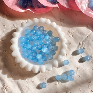 Blue round 8MM glass beads, glass beads, beads, Beads for jewelry, beads for charms