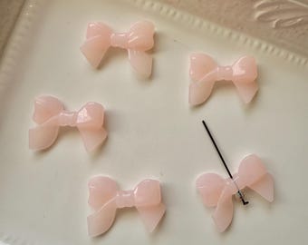 Acrylic Bows, Bead Bows, Pink Bows, Pink Bow Beads