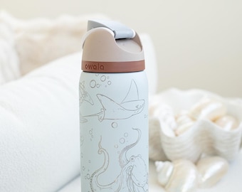 Sea Life Engraved 32oz Tumbler | Owala FreeSip Water Bottle | Insulated Custom Engraved |Travel Mug | Gifts for Her | Mother's Day