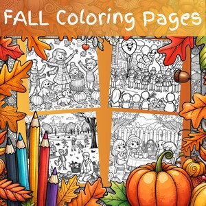 Digital Fall Coloring Book