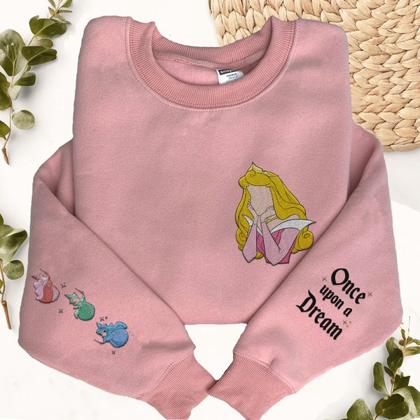 Embroidered Aurora Princess Fairy Godmothers Once Upon A Dream Sweatshirt, Sleeping Beauty  Princess Embroidery Shirt, 2024 Trip