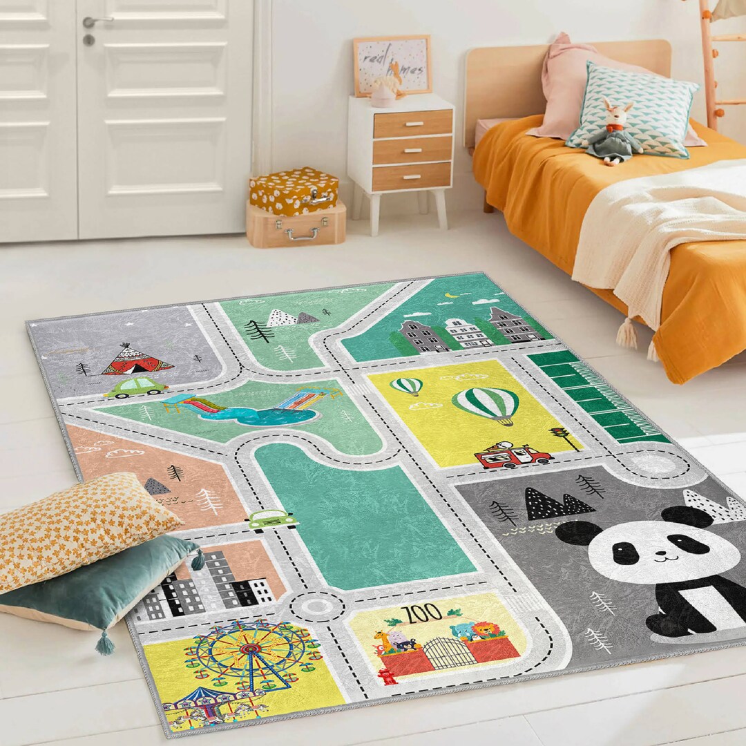 Learning Pathway Rugroad Map Kid's Room Rugseducation Game Road ...