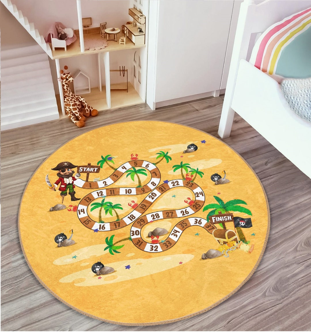 Numbers Children Room Rugwashable Educational Carpetpirate İsland ...
