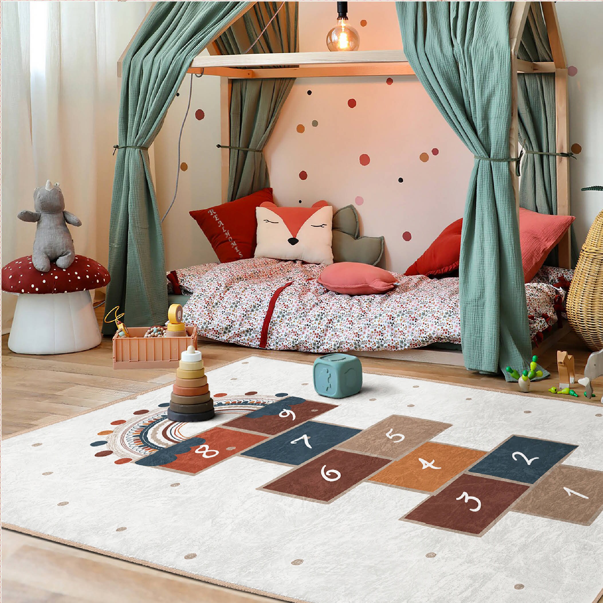 Hopscotch Game Carpetnumber Learning Rugkid's Activity ...