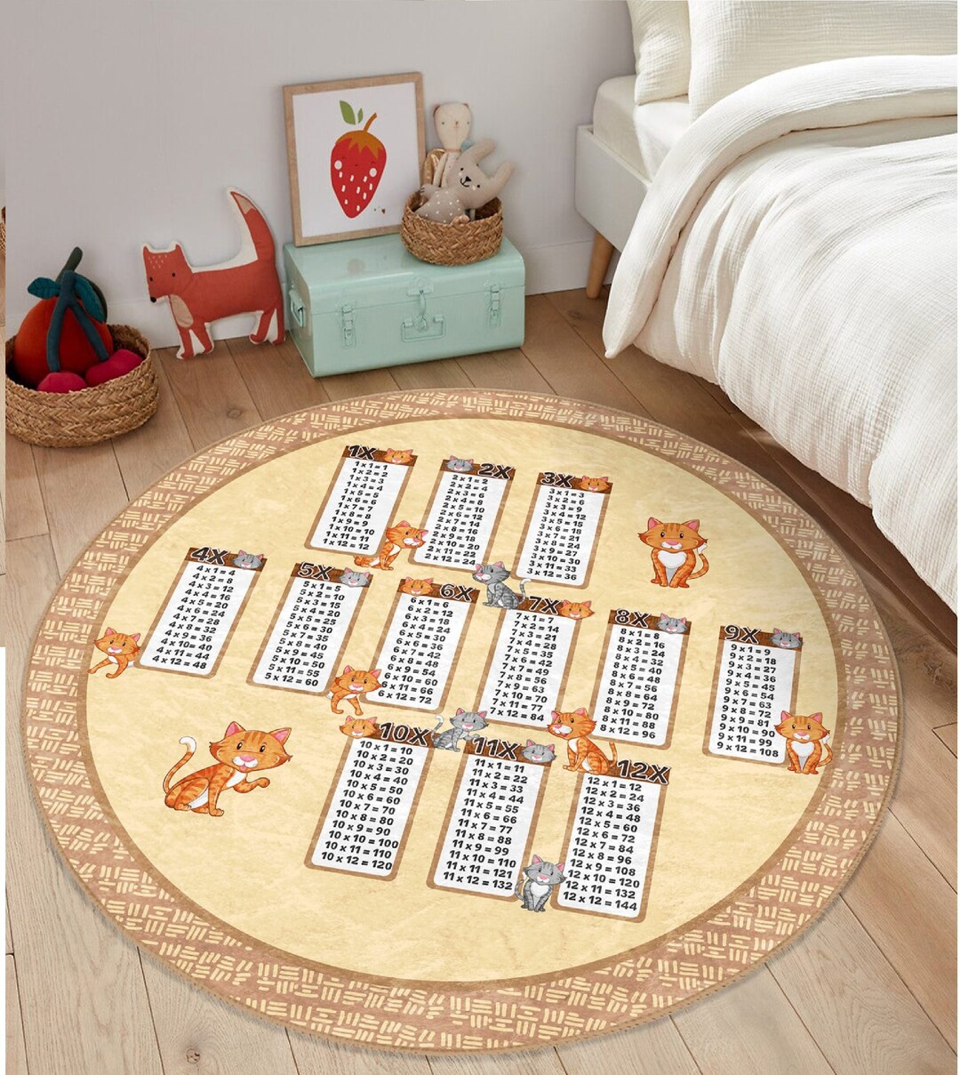 Multiplication Table Circle Rugeducational Nursery Carpetmath Times ...