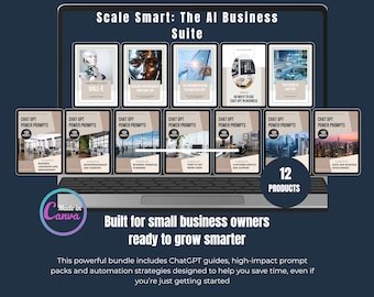 AI Business Tools Bundle: ChatGPT Prompts, Marketing Guides (PDF Downloads)