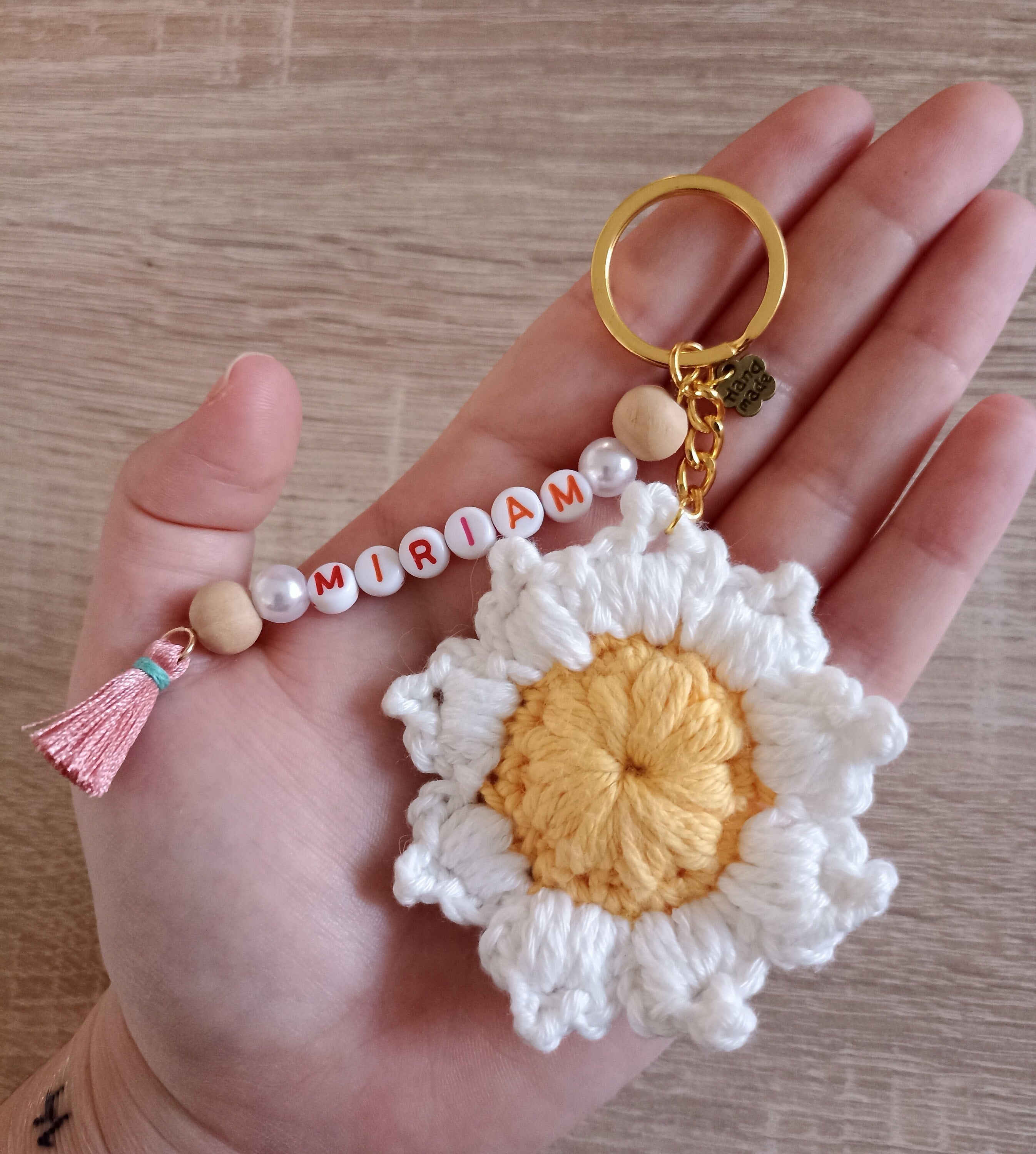 Customizable Maxi Crochet Keychain With Name - Handmade Keychain