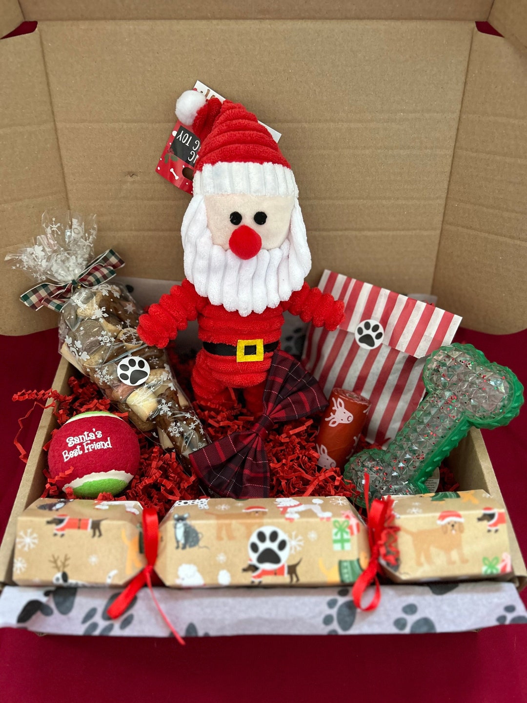 Dog Christmas Gift Box Etsy UK