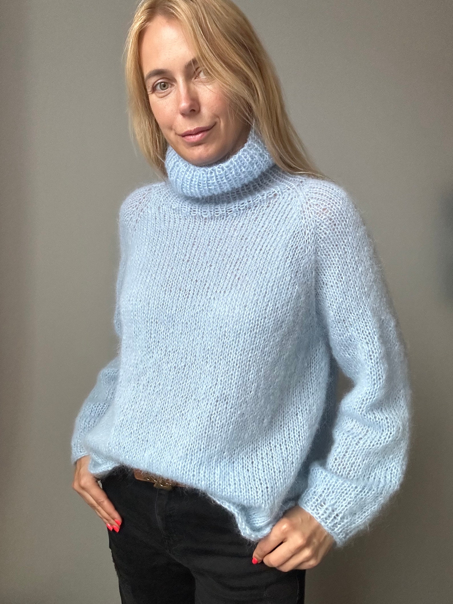 Mohair Sweater Oversized Turtleneck Sweater Wool Sweater - Etsy