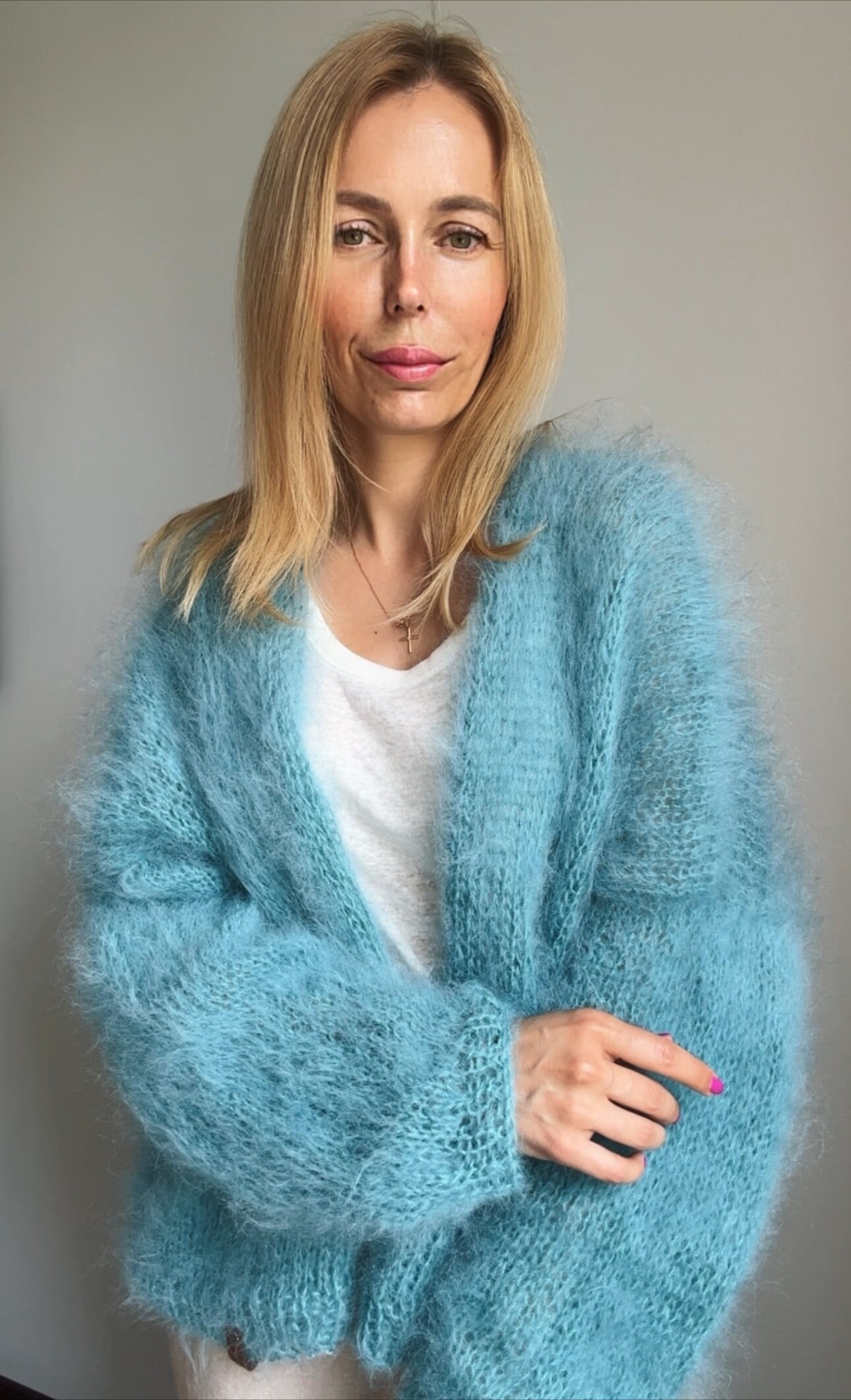 mohair cardigan-4col main image 0