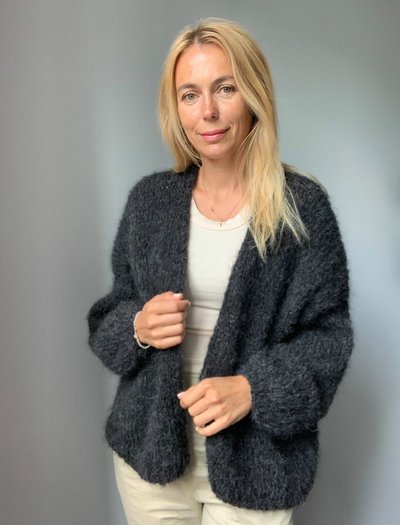 Alpaca Short Sleeve Cardigan