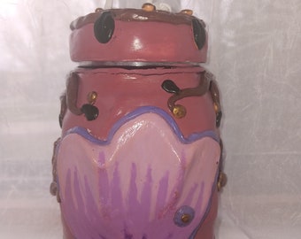 Pink Swan Faerie House Jar