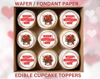 Valentinstag essbare Cupcake Topper