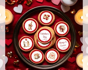 Valentine's Day Edible Cupcake Toppers – Festive Treat Decorations