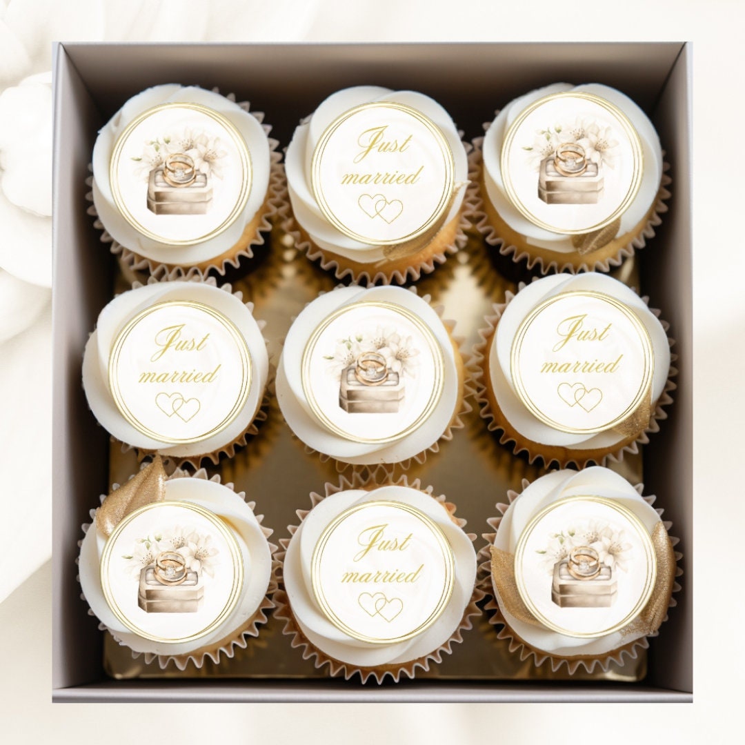 Wedding Edible Cupcake Toppers - Etsy