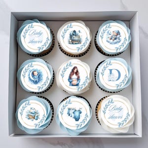 Eetbare toppers voor babyjongens voor cupcakes, koekjes en oreo&#39;s – 3 schattige ontwerpen voor een lief feestdecor en perfecte traktaties voor een feestje