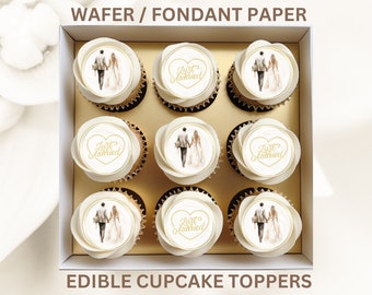 Hochzeit essbare Cupcake Toppers