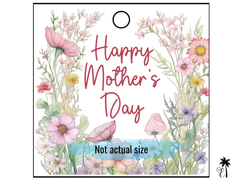Mothers Day Gift Tag, Hang tag for Mom, 1st Mothers Day, Printable Happy Mothers Day Tags, Round tags for Mothers Day Mason Jar Topper image 10