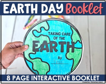 Earth Day 2024 Interactive Informational Booklet, Printable Earth Day Booklet Download, Fun Earth Day Activity Sheets for Children
